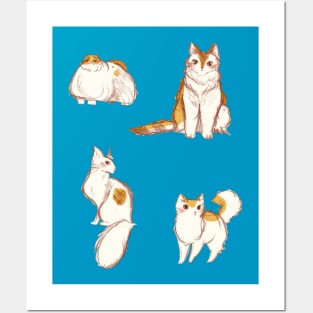 Cute Fluffy Cats Posters and Art